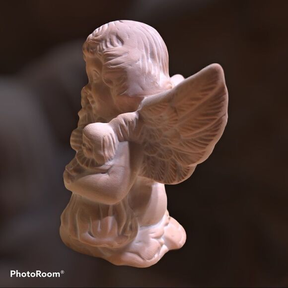 Vintage Cherub holding dolls miniature statue. - Picture 3 of 6
